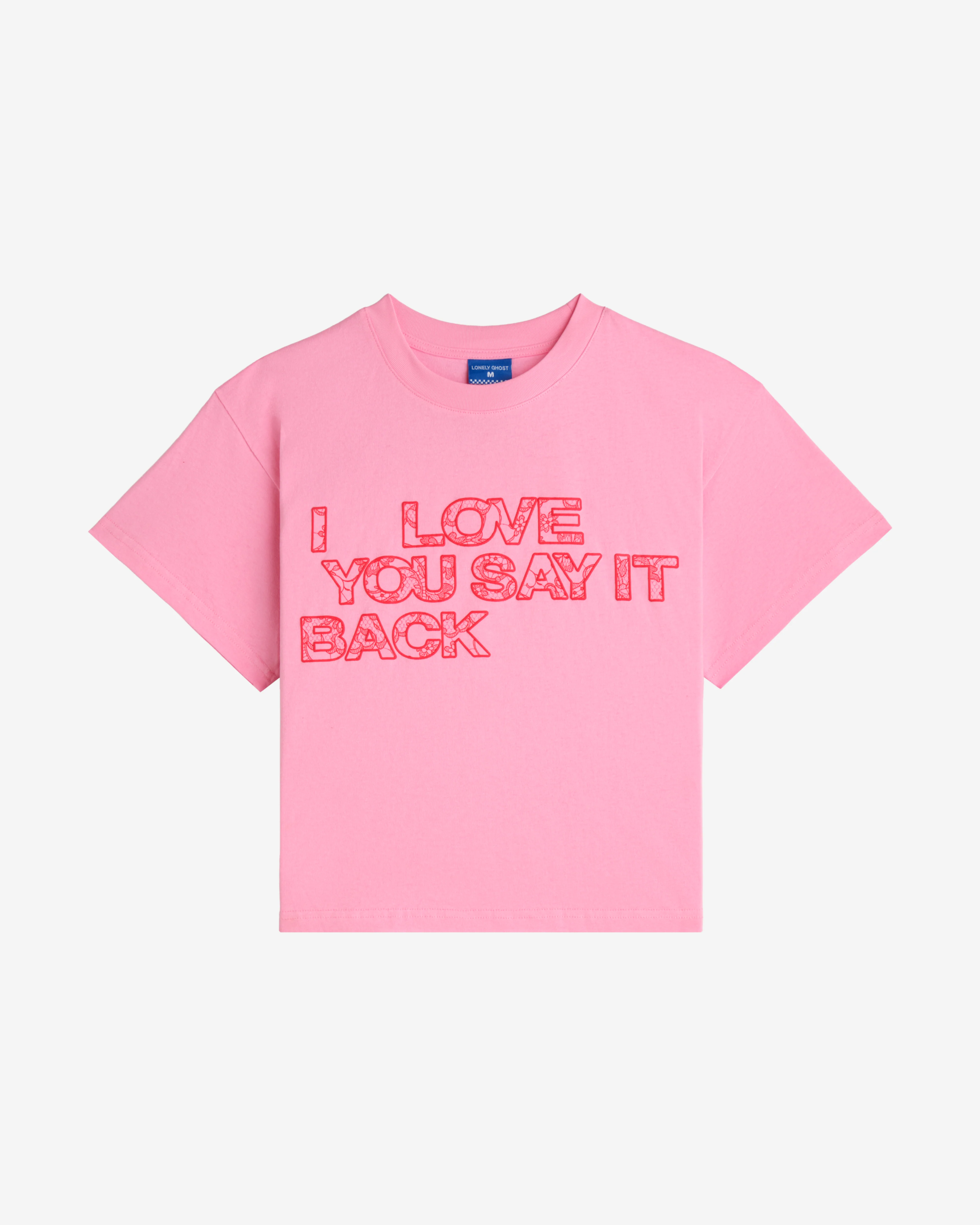 Ways to Say ILY Lace Boyfriend Baby Tee - Image 2